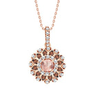 LADIES PENDANT 0.60CT ROUND DIAMOND 10K ROSE GOLD