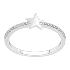 LADIES RING 0.10CT ROUND DIAMOND 10K WHITE GOLD