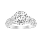 LADIES RING 0.75CT ROUND DIAMOND 14K WHITE GOLD