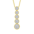 LADIES PENDANT WITH CHAIN 0.50CT ROUND DIAMOND 14K YELLOW GOLD (SI QUALITY)