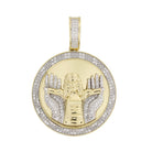 MEN'S CHARM 0.20CT ROUND DIAMOND 10K YELLOW GOLD