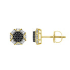 LADIES STUD EARRINGS 0.25CT ROUND DIAMOND 10K YELLOW GOLD