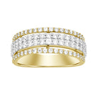 MEN'S BAND 1.50CT ROUND DIAMOND 10K YELLOW GOLD