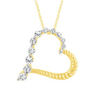 LADIES PENDANT WITH CHAIN 0.25CT ROUND DIAMOND 14K YELLOW GOLD (SI QUALITY)