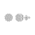 LADIES EARRING 0.15CT ROUND DIAMOND 14K WHITE GOLD