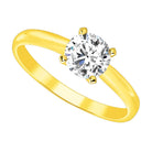 LADIES SOL RING 0.75CT ROUND DIAMOND 14K YELLOW GOLD