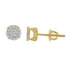 LADIES STUD EARRINGS 0.15CT ROUND DIAMOND 10K YELLOW GOLD