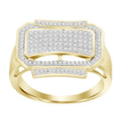 MEN'S RING 0.50CT ROUND DIAMOND 10K YELLOW GOLD