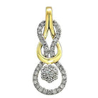 LADIES PENDANT WITH CHAIN 0.25CT ROUND DIAMOND 10K YELLOW GOLD