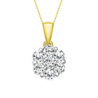 LADIES PENDANT WITH CHAIN 0.25CT ROUND DIAMOND 14K YELLOW GOLD