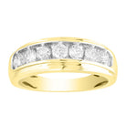 MEN'S BAND 1.00CT ROUND DIAMOND 10K YELLOW GOLD