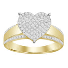 LADIES RING 0.33CT ROUND DIAMOND 10K YELLOW GOLD