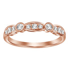 LADIES BAND 0.25CT ROUND DIAMOND 14K ROSE GOLD