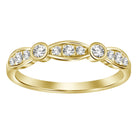 LADIES BAND 0.25CT ROUND DIAMOND 14K YELLOW GOLD