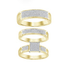 LADIES TRIOS SET 0.50CT ROUND DIAMOND 10K YELLOW GOLD