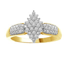 LADIES RING 0.20CT ROUND DIAMOND 10K YELLOW GOLD