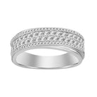 LADIES BAND 0.65CT ROUND DIAMOND 14K WHITE GOLD