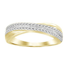 LADIES BAND 0.30CT ROUND DIAMOND 14K YELLOW GOLD