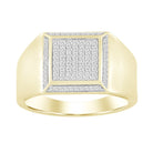 MEN'S RING 0.25CT ROUND DIAMOND 10K YELLOW GOLD