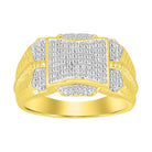 MEN'S RING 0.25CT ROUND DIAMOND 10K YELLOW GOLD