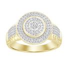 MEN'S RING 0.25CT ROUND DIAMOND 10K YELLOW GOLD