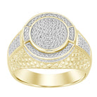 MEN'S RING 0.25CT ROUND DIAMOND 10K YELLOW GOLD