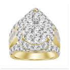 LADIES RING 5.00CT ROUND/BAGUETTE DIAMOND 10K YELLOW GOLD