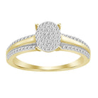 LADIES RING 0.20CT ROUND DIAMOND 10K YELLOW GOLD