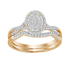 LADIES BRIDAL SET 0.25CT ROUND DIAMOND 10K ROSE GOLD