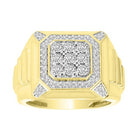 MEN'S RING 0.50CT ROUND DIAMOND 10K YELLOW GOLD