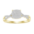 LADIES RING 0.15CT ROUND DIAMOND 10K YELLOW GOLD