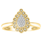 LADIES RING 0.10CT ROUND DIAMOND 10K YELLOW GOLD