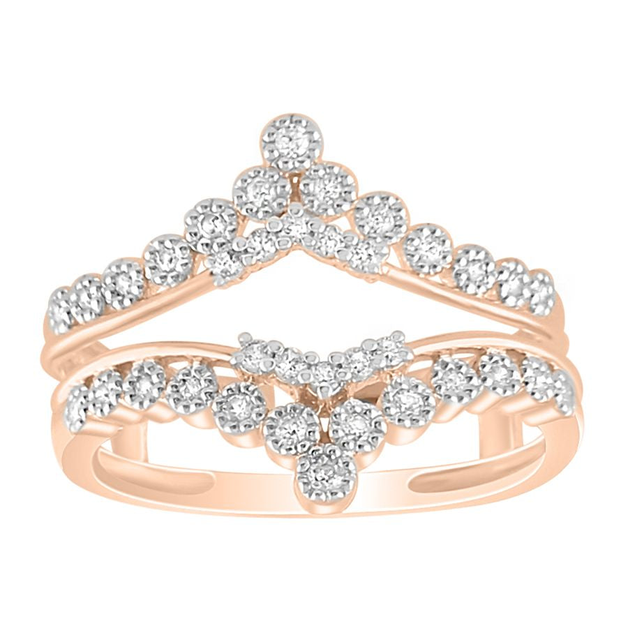 LADIES RING 0.25CT ROUND DIAMOND 14K ROSE GOLD