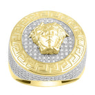 MEN'S RING 1.25CT ROUND DIAMOND 10K YELLOW GOLD