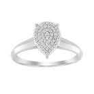 LADIES RING 0.10CT ROUND DIAMOND 10K WHITE GOLD