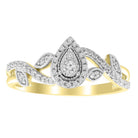 LADIES RING 0.25CT ROUND DIAMOND 10K YELLOW GOLD