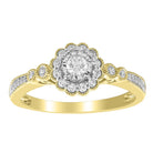 LADIES RING 0.33CT ROUND DIAMOND 10K YELLOW GOLD