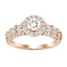 LADIES ENGAGEMENT RING 1.00CT ROUND DIAMOND 14K ROSE GOLD