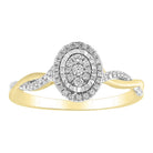 LADIES RING 0.20CT ROUND DIAMOND 10K YELLOW GOLD