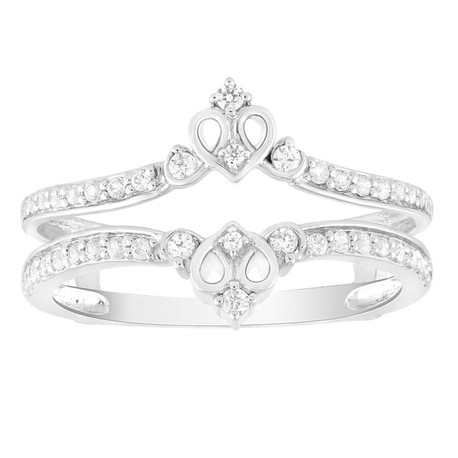 LADIES RING 0.25CT ROUND DIAMOND 14K WHITE GOLD (SI QUALITY)