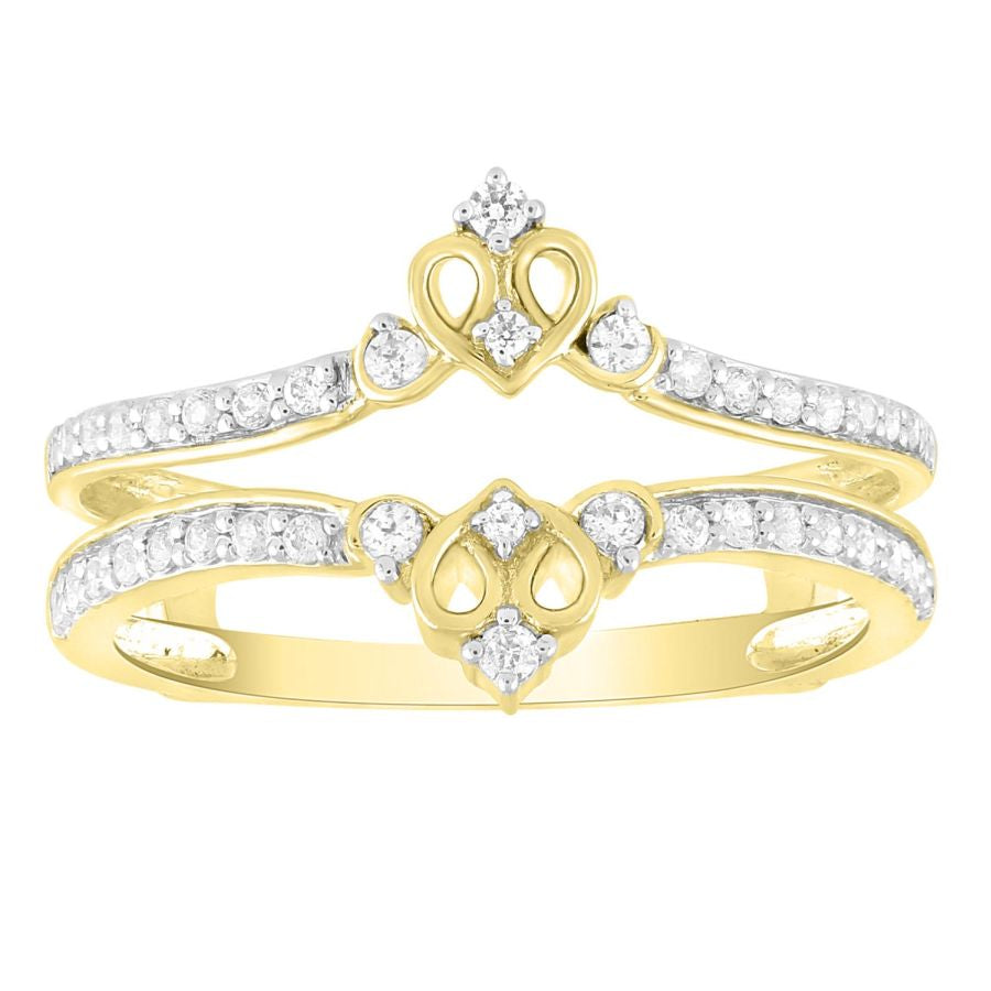 LADIES RING 0.25CT ROUND DIAMOND 14K YELLOW GOLD (SI QUALITY)