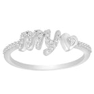 LADIES RING 0.15CT ROUND DIAMOND 10K WHITE GOLD