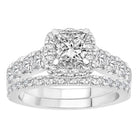 LADIES BRIDAL SET 2.30CT ROUND DIAMOND 14K WHITE GOLD (SI QUALITY) (CENTER STONE 0.75CT ROUND DIAMOND) 