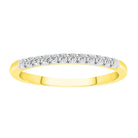 LADIES BAND 0.15CT ROUND DIAMOND 14K YELLOW GOLD (SI QUALITY)