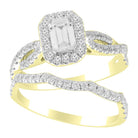 LADIES BRIDAL SET 1.25CT ROUND DIAMOND 14K YELLOW GOLD (SI QUALITY)