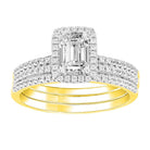 LADIES BRIDAL SET 1.50CT ROUND DIAMOND 14K YELLOW GOLD (SI QUALITY)