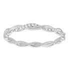 LADIES BAND 0.20CT ROUND DIAMOND 10K WHITE GOLD