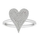 LADIES RING 0.33CT ROUND DIAMOND 10K WHITE GOLD