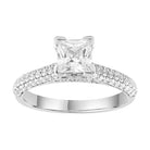 LADIES RING 0.50CT ROUND DIAMOND 14K WHITE GOLD