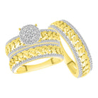 LADIES TRIOS SET 1.00CT ROUND DIAMOND 10K YELLOW GOLD